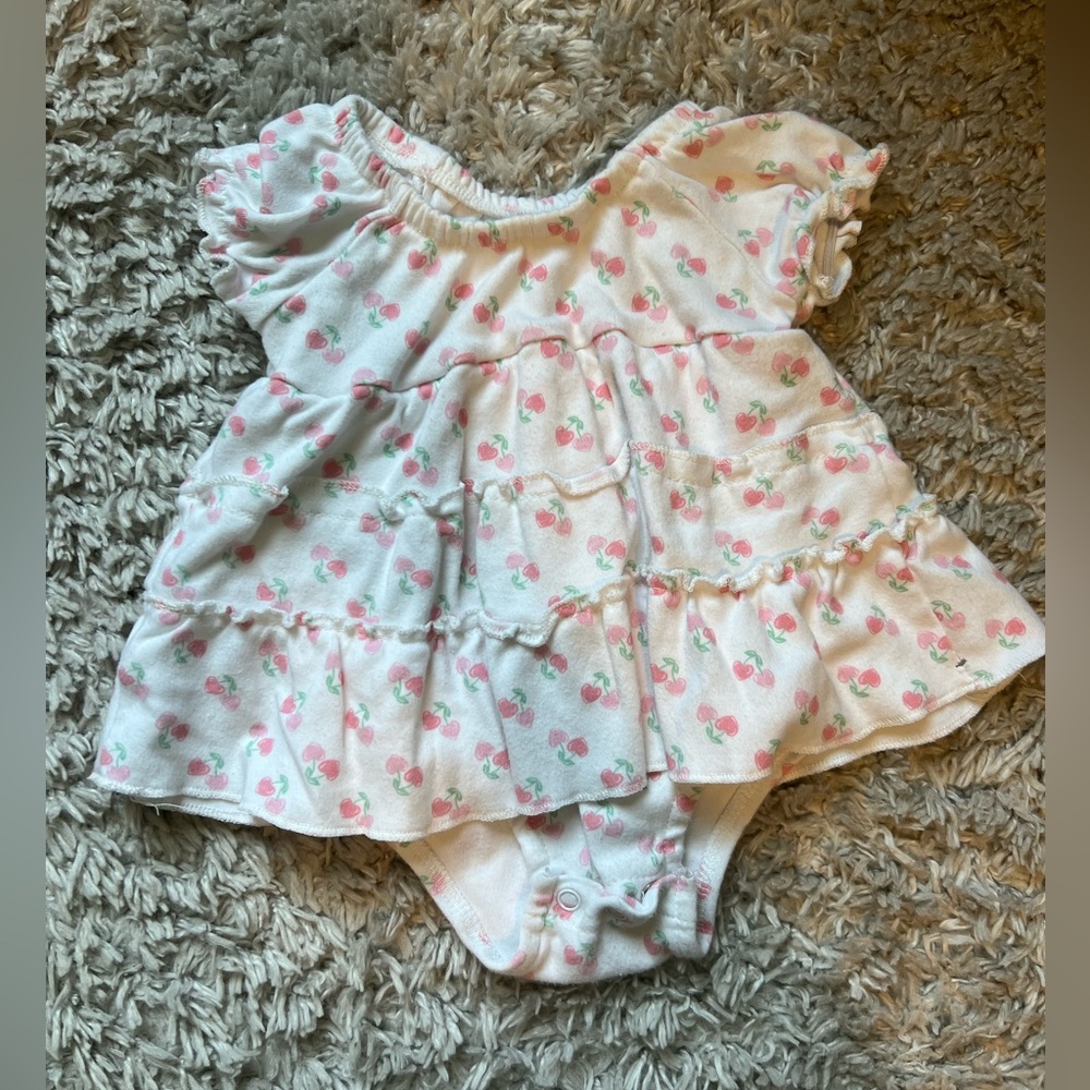 Adorable Pink Cherry Baby Romper